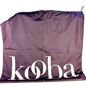 Kooba purple dust bag, large 23x21 drawstring logo storage pouch for handbags